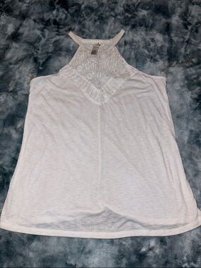 Crochet Yoke Halter Tank Top